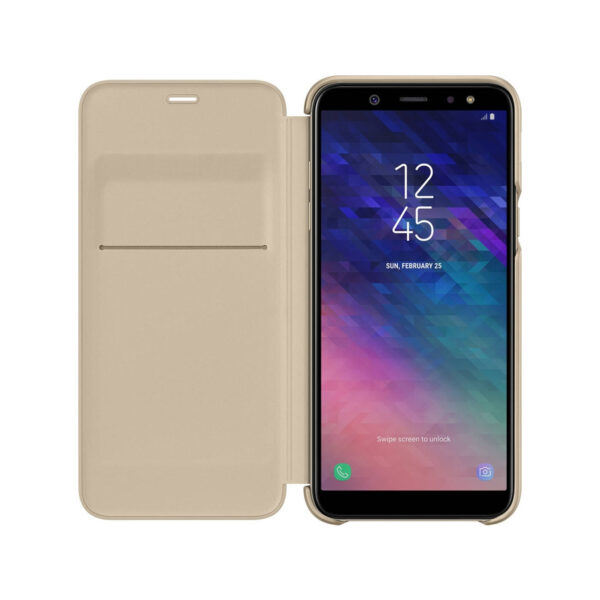 Funda original Samsung Wallet Cover para Samsung Galaxy A6 Billetera Dorado - Imagen 3