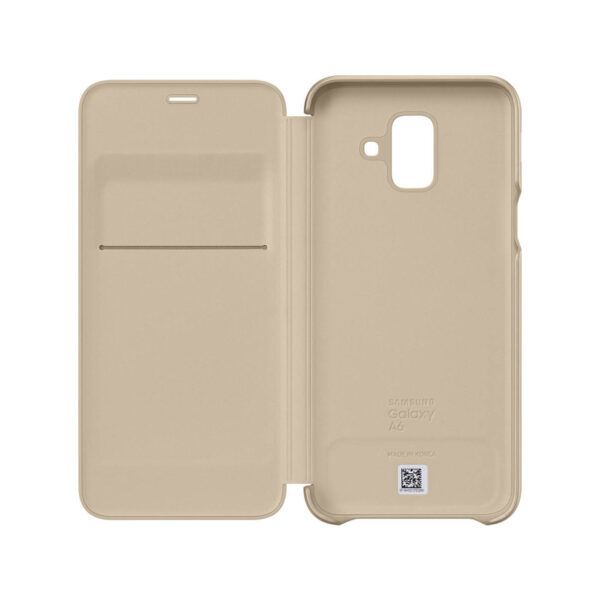 Funda original Samsung Wallet Cover para Samsung Galaxy A6 Billetera Dorado - Imagen 5
