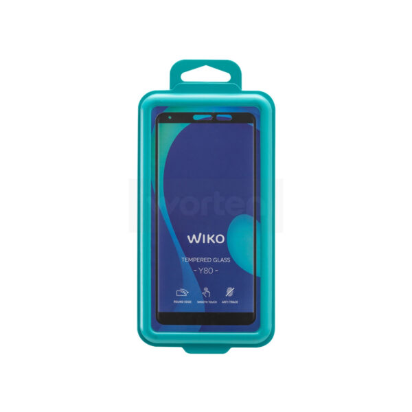 Protector de Cristal Templado Muvit para Wiko Y80 Negro. - Imagen 2