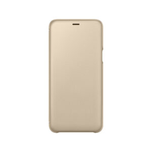 Funda original Samsung Wallet Cover para Samsung Galaxy A6+ Billetera Dorada