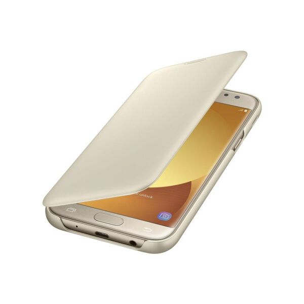 Funda original Samsung Flip Wallet para Samsung Galaxy J5 2017 color dorado - Imagen 2