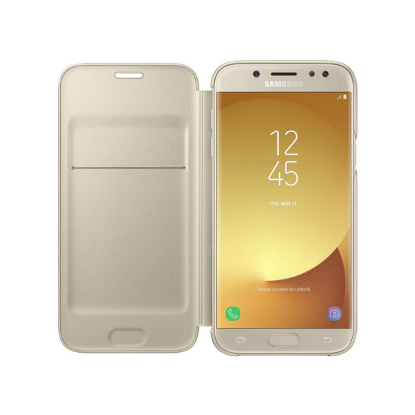 Funda original Samsung Flip Wallet para Samsung Galaxy J5 2017 color dorado - Imagen 3