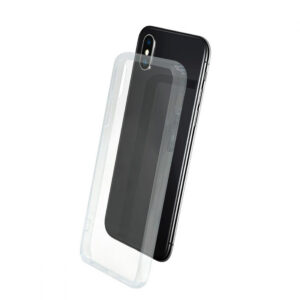 Funda Muvit Skin para Apple iPhone XS/X vidrio templado marco transparente.