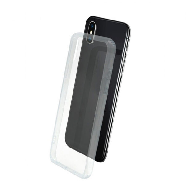 Funda Muvit Skin para Apple iPhone XS/X vidrio templado marco transparente.