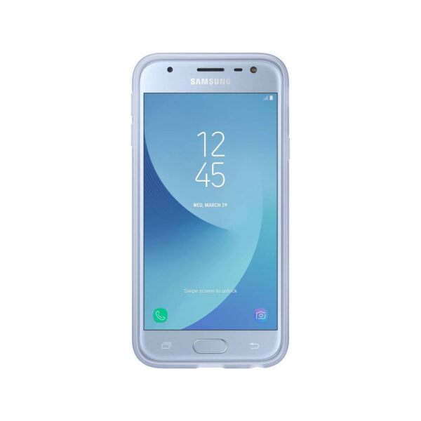 Funda original Samsung Jelly Cover para Galaxy J3 2017 color azul. - Imagen 2