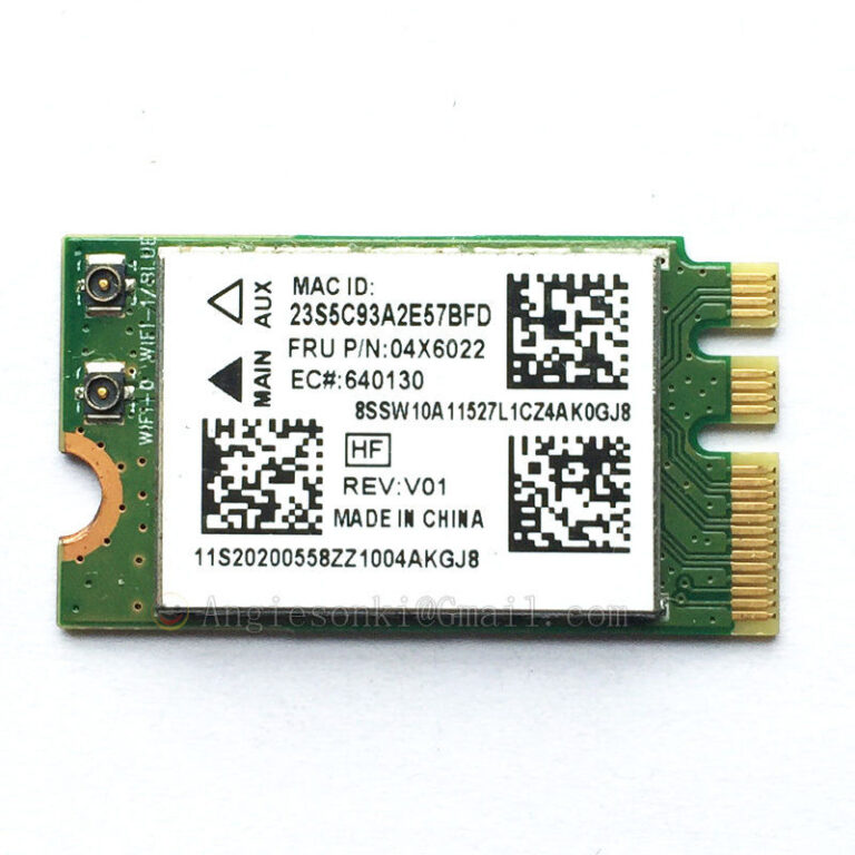 Tarjeta de Red inalámbrica Combo Bluetooth para Lenovo JVHFC1 NGFF M.2 Wifi