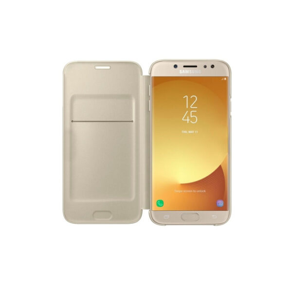 Funda original Samsung Wallet Cover para Samsung Galaxy J7 2017 Billetera Dorado - Imagen 2