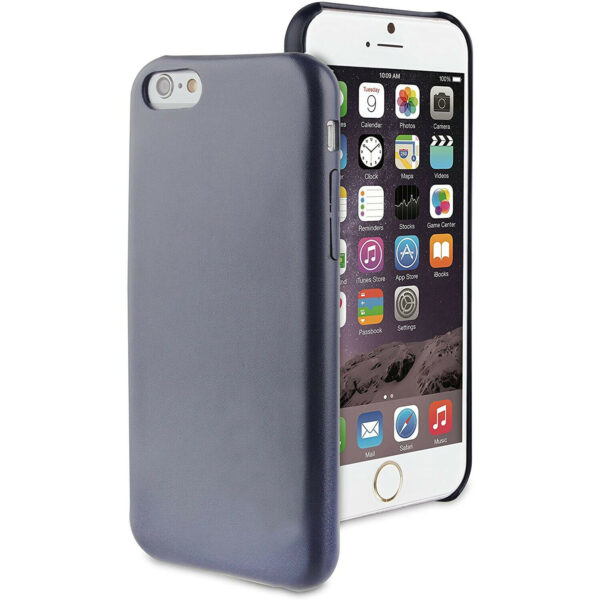 Funda Muvit Ultrafina Tacto Piel para Apple iPhone 6 Plus color Azul Oscuro