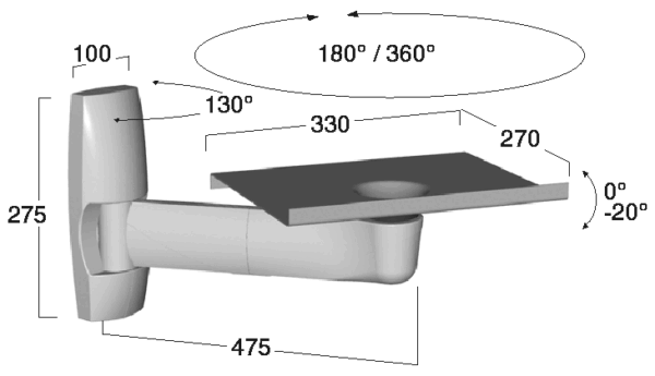 Soporte mural para TV BIGMAGIX 30 Máx.30Kg Desde 19'' a 21'' Blanco - Imagen 2