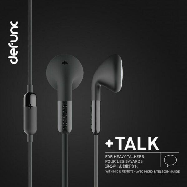 Auriculares DeFunc + TALK con cable jack 3,5 mm negros - Imagen 3