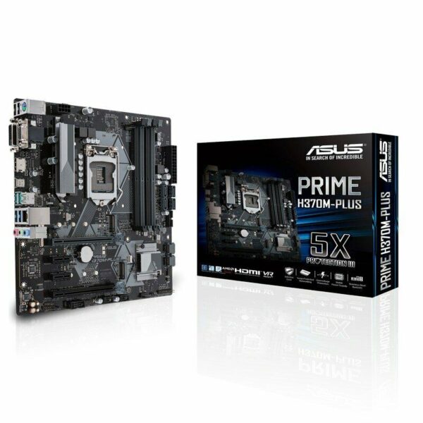 Placa Base Asus PRIME H370M Plus Usada *Fallan los 2 primeros bancos de memoria*