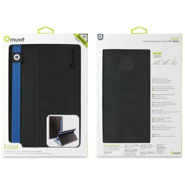 Funda Tablet Muvit MUCTB0201 Tira sencilla Universal 10'' Negro/Azul. - Imagen 3