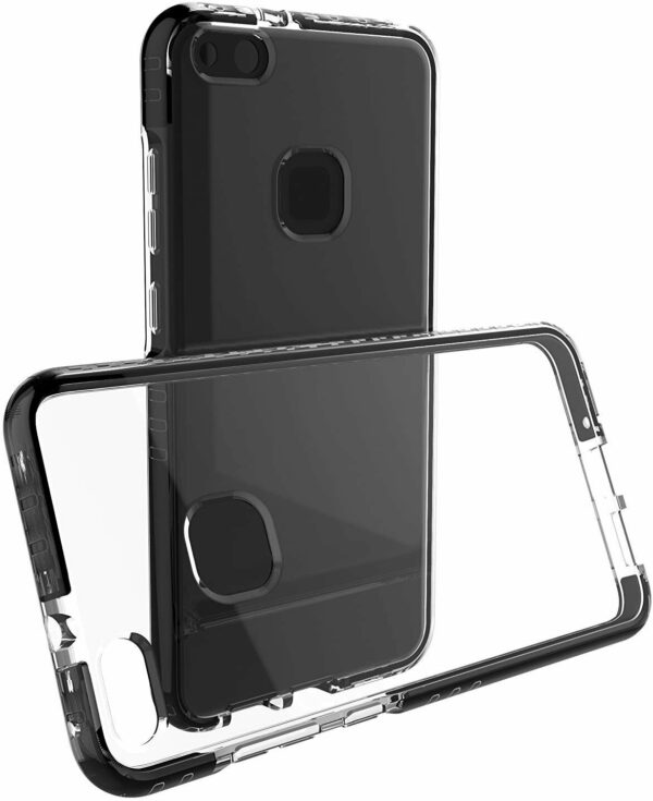 Funda Muvit Pro Cristal Soft Bump Huawei Mate 10 Lite transparente borde negro. - Imagen 4