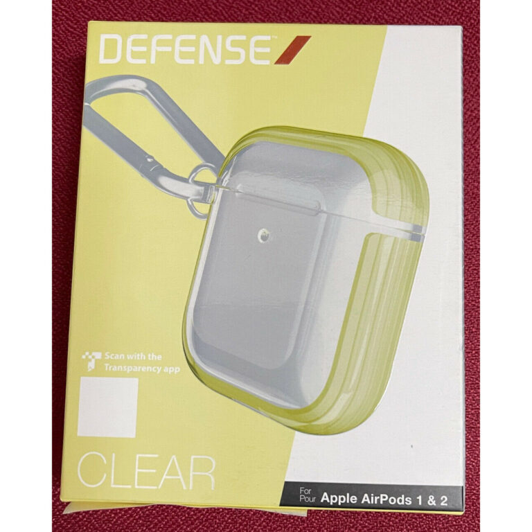 Estuche X-Doria Serie Defense Clear para Apple Air Pods 1 y 2 color amarillo