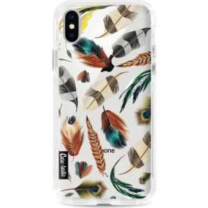 Funda rígida Casetastic de plumas para Apple iPhone X / XS.
