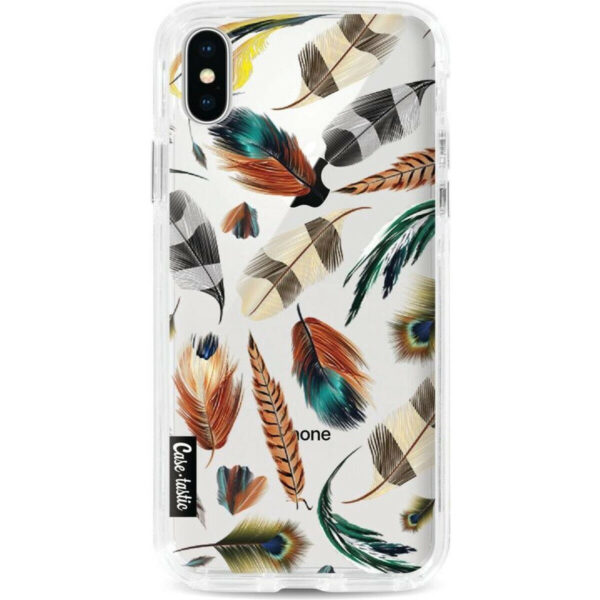 Funda rígida Casetastic de plumas para Apple iPhone X / XS.