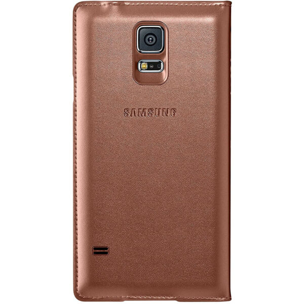Funda original Samsung Flip Wallet para Samsung Galaxy S5 color oro - Imagen 3