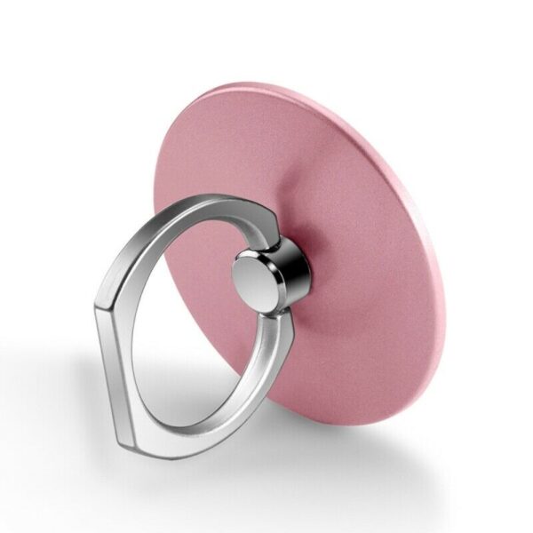 Ring anillo adhesivo soporte smartphone rosa.