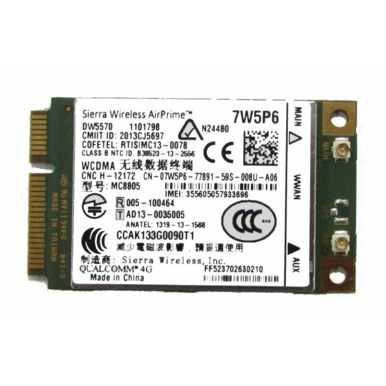 Tarjeta Sierra Wireless AirPrime 7W5P6 DW5570 Usada
