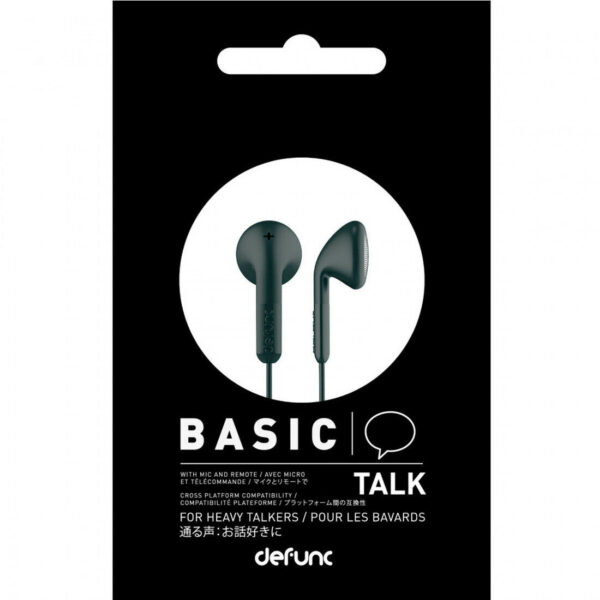 Auriculares DeFunc Basic Talk con cable jack 3,5mm negros - Imagen 2