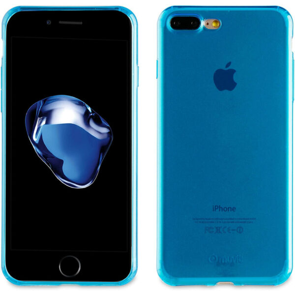 Funda Muvit Crystal Soft Ultrafina para Apple iPhone 8 Plus/7 Plus, Azul.