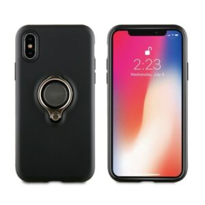 Funda Muvit ring magnetica para Apple iPhone Xs/X negra.