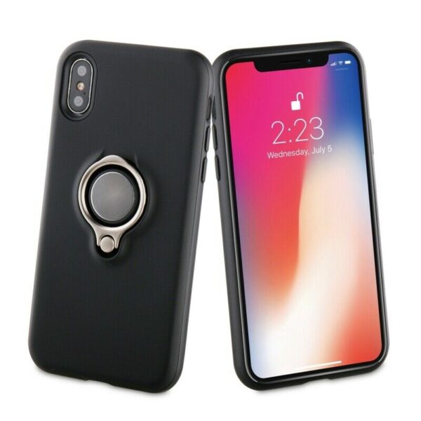 Funda Muvit ring magnetica para Apple iPhone Xs/X negra. - Imagen 2