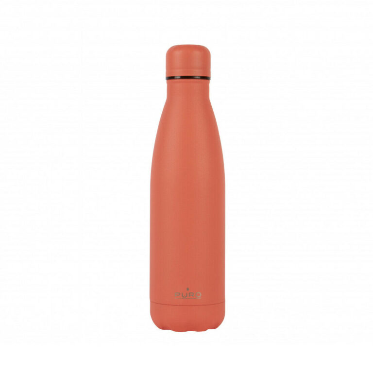 Puro Icon Botella de acero inoxidable doble pared 500ml coral