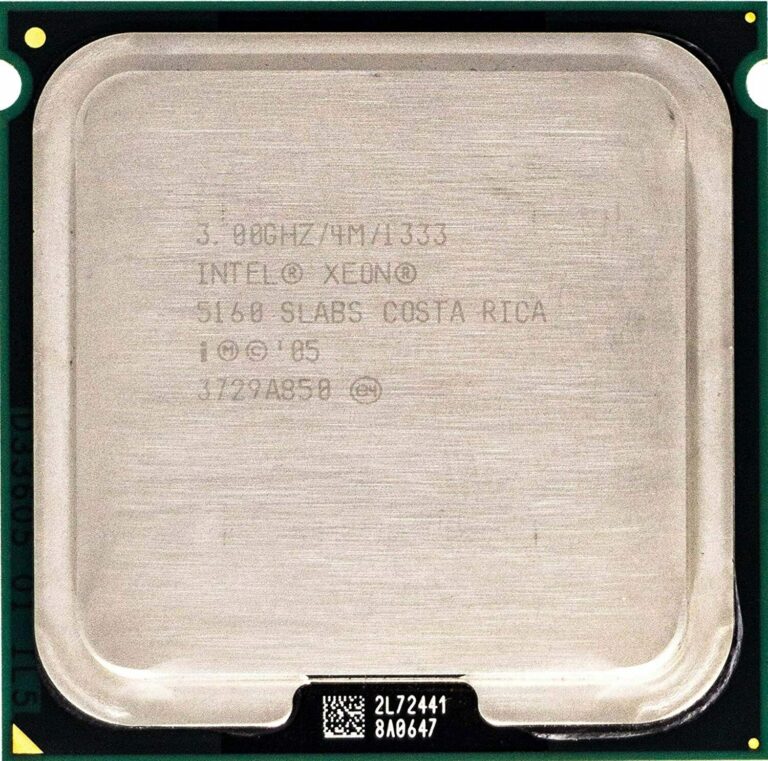 Procesador CPU Intel Xeon 5160 3 GHz FSB, 4 MB 1333 mhz LGA771 Dual Core Usado