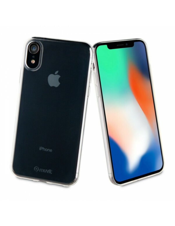 Pack Muvit para Apple iPhone XR funda Cristal Soft transparente + protector. - Imagen 2