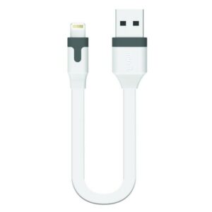 Cable Muvit USB-Apple MFI 2.4A 0.2m blanco.