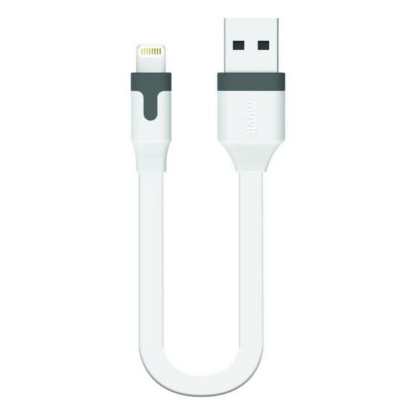 Cable Muvit USB-Apple MFI 2.4A 0.2m blanco.