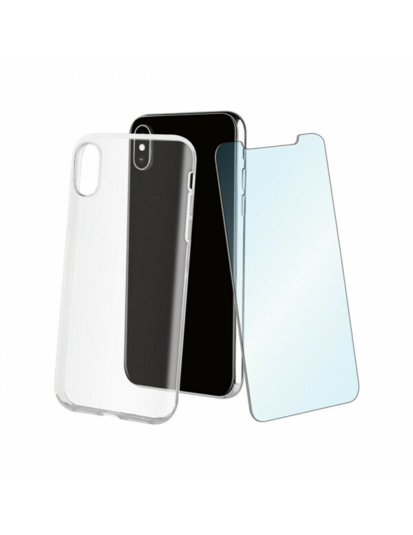 Pack Muvit para Apple iPhone XR funda Cristal Soft transparente + protector. - Imagen 3