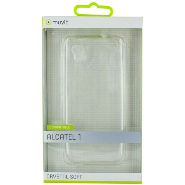 Funda Muvit Cristal Soft para Alcatel 1 color transparente.