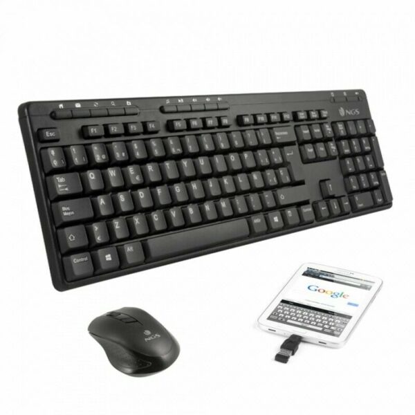 NGS Combo Kit Epsilon Teclado+Ratón Español **Embalaje dañado, producto nuevo**