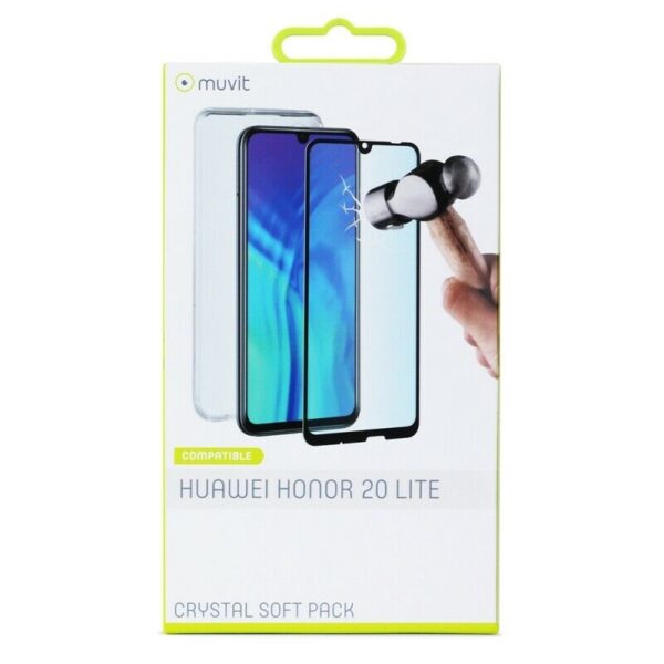 Pack Muvit Honor 20 Lite funda Cristal Soft transparente + protector de pantalla - Imagen 4