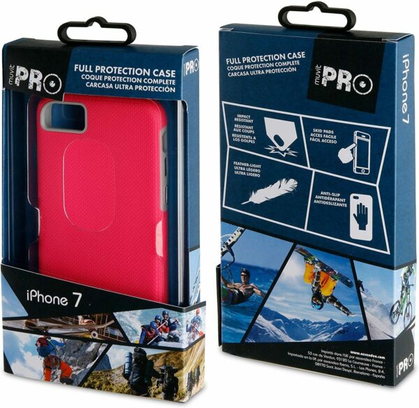 Funda Muvit Pro antichoque para Apple iPhone 7/8 color fucsia. - Imagen 3