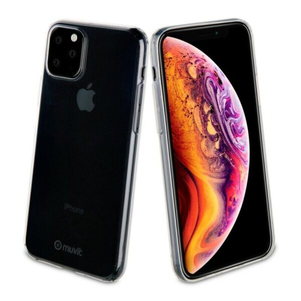 Funda Muvit Cristal Soft para Apple iPhone 11 Pro ultra fina transparente. - Imagen 2
