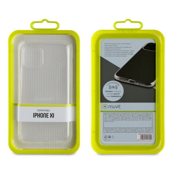 Funda Muvit Cristal Soft para Apple iPhone 11 Pro ultra fina transparente. - Imagen 3