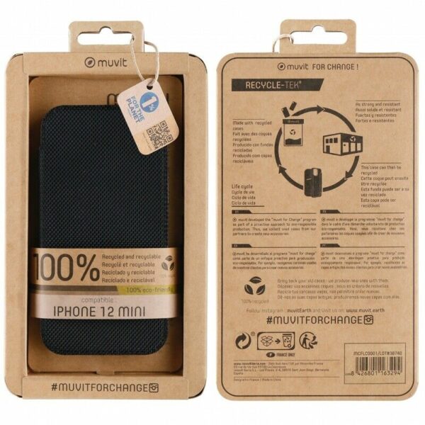 Funda Muvit for Change Folio para Apple iPhone 12 Mini negra. - Imagen 3