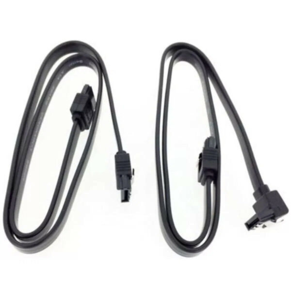 Pack 2 Cables originales ASUS SATA 50 cm con bloqueo en color negro.