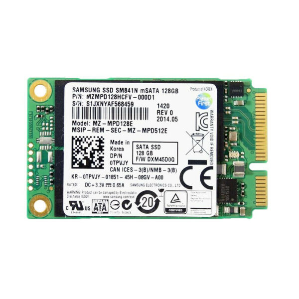 Unidad de estado sólido SSD Samsung Sm841n 128gb MSATA Usado