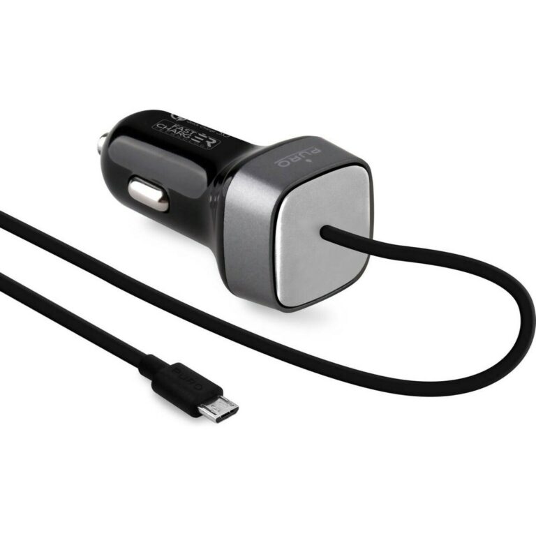 Cargador coche Muvit Qualcomm QC 3.0 18W MicroUSB 1,4m