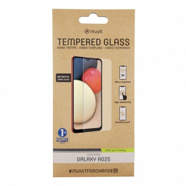 Protector de Pantalla Muvit for Change Cristal Templado para Samsung Galaxy A02S - Imagen 2