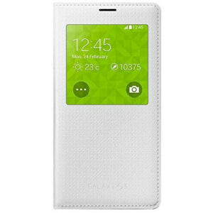 Funda original Samsung S View Cover para Samsung Galaxy S5 color blanco