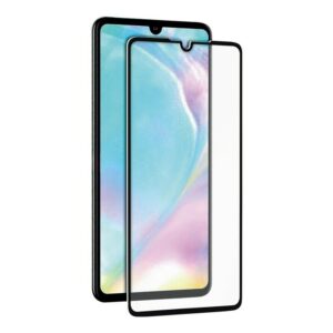 Protector de pantalla Muvit para Huawei P30 vidrio templado plano marco negro.