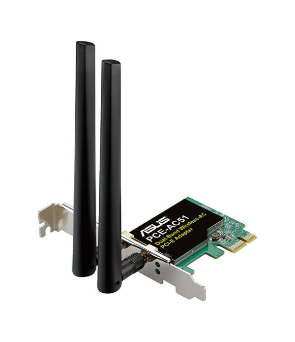 Tarjeta PCI-e Asus PCE-AC51 Adaptador Inalámbrico AC750  **Falta la placa de montaje en caja de bajo perfil.**