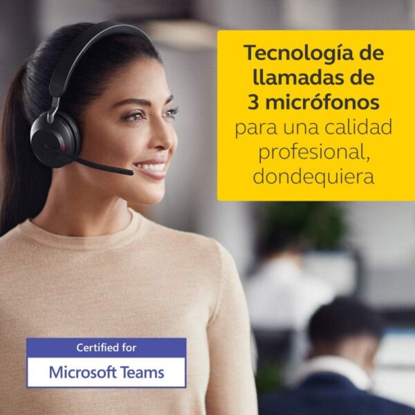 Jabra Evolve2 65 MS Teams Mono Auricular Bluetooth **Falla base de carga, no carga, para cargar mediante cable USB C incluido.** - Imagen 3