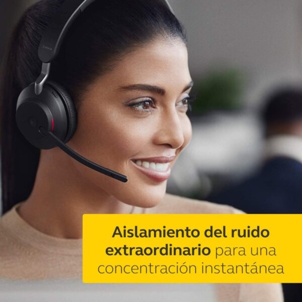 Jabra Evolve2 65 MS Teams Mono Auricular Bluetooth **Falla base de carga, no carga, para cargar mediante cable USB C incluido.** - Imagen 4