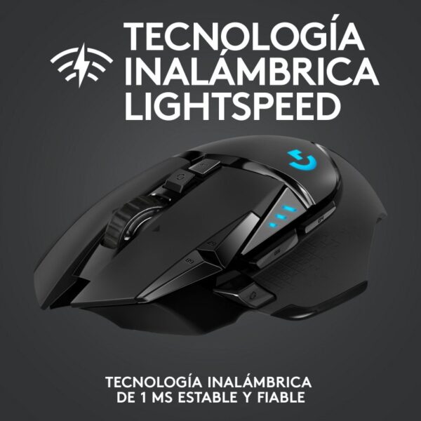 Logitech G502 Lightspeed Ratón Gaming Inalámbrico 16000DPI Usado **No incluye las pesas** - Imagen 2